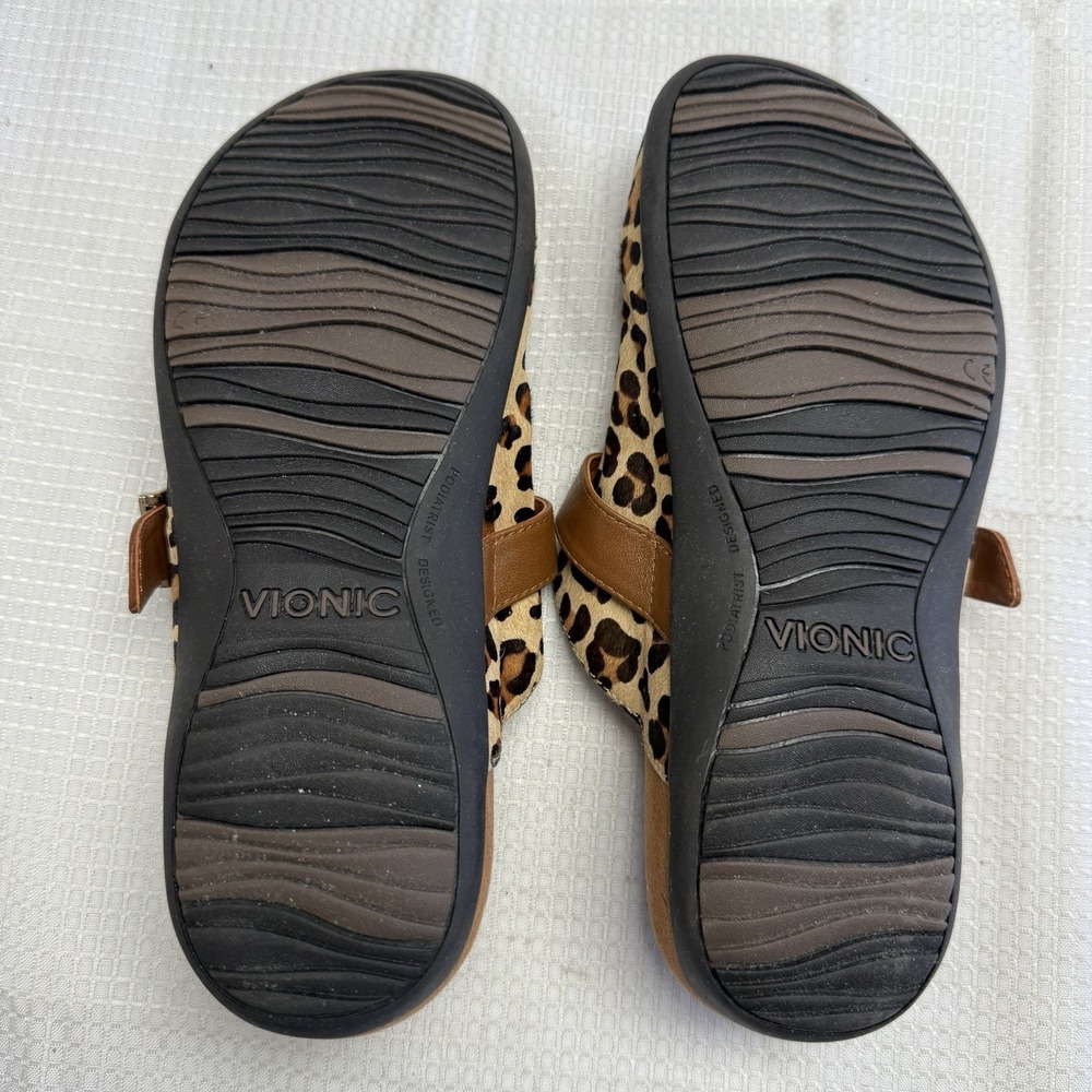 Vionic Calgary Leopard Cheetah Print Clogs Womens… - image 7